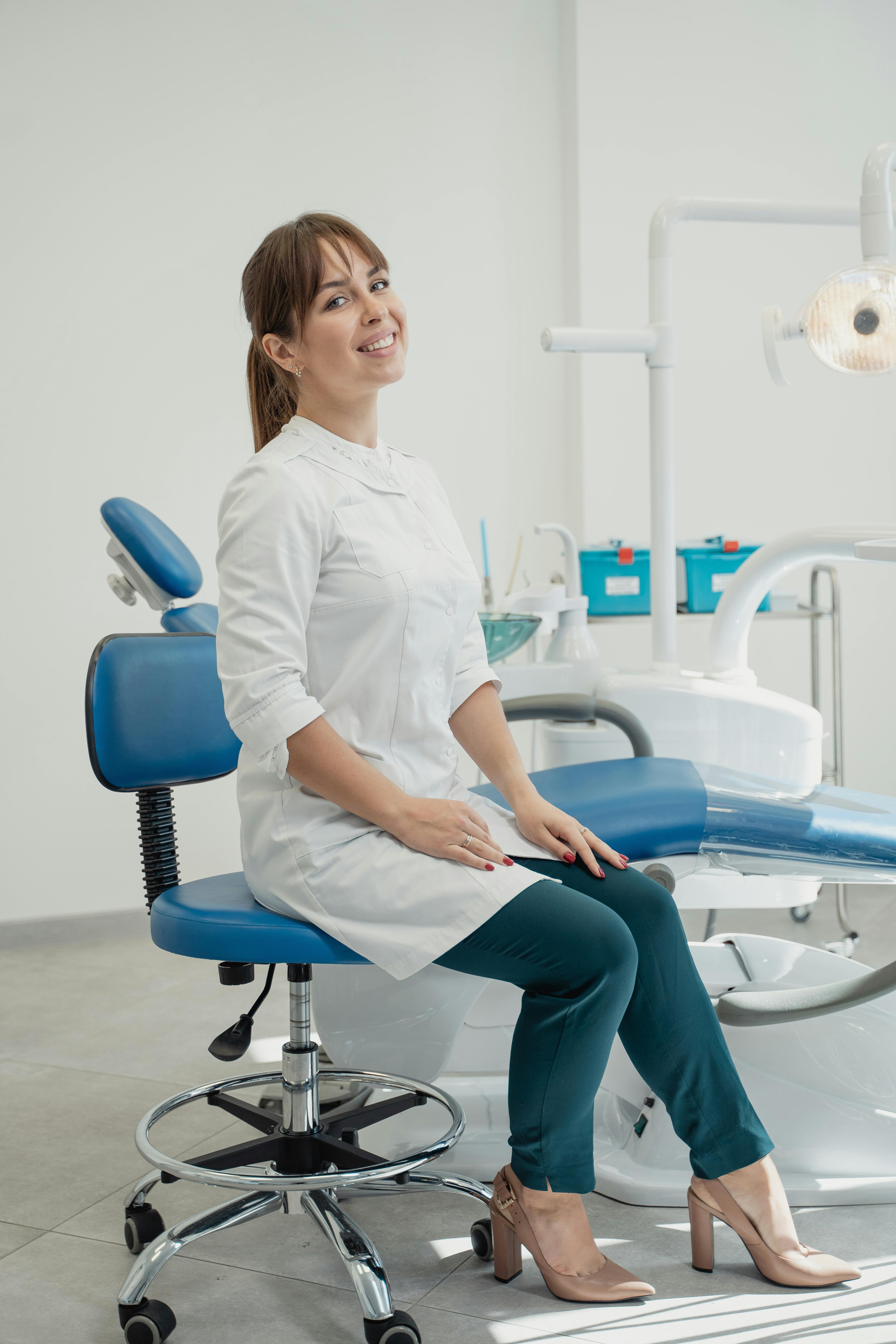 Dental professional at work